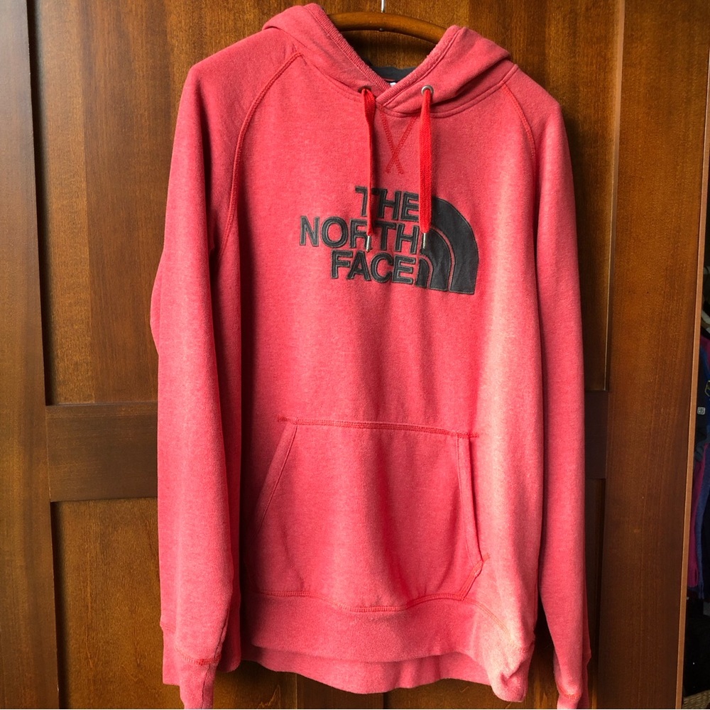 Men’s The North Face Red Hooded Fleece Sweatshirt Size Large